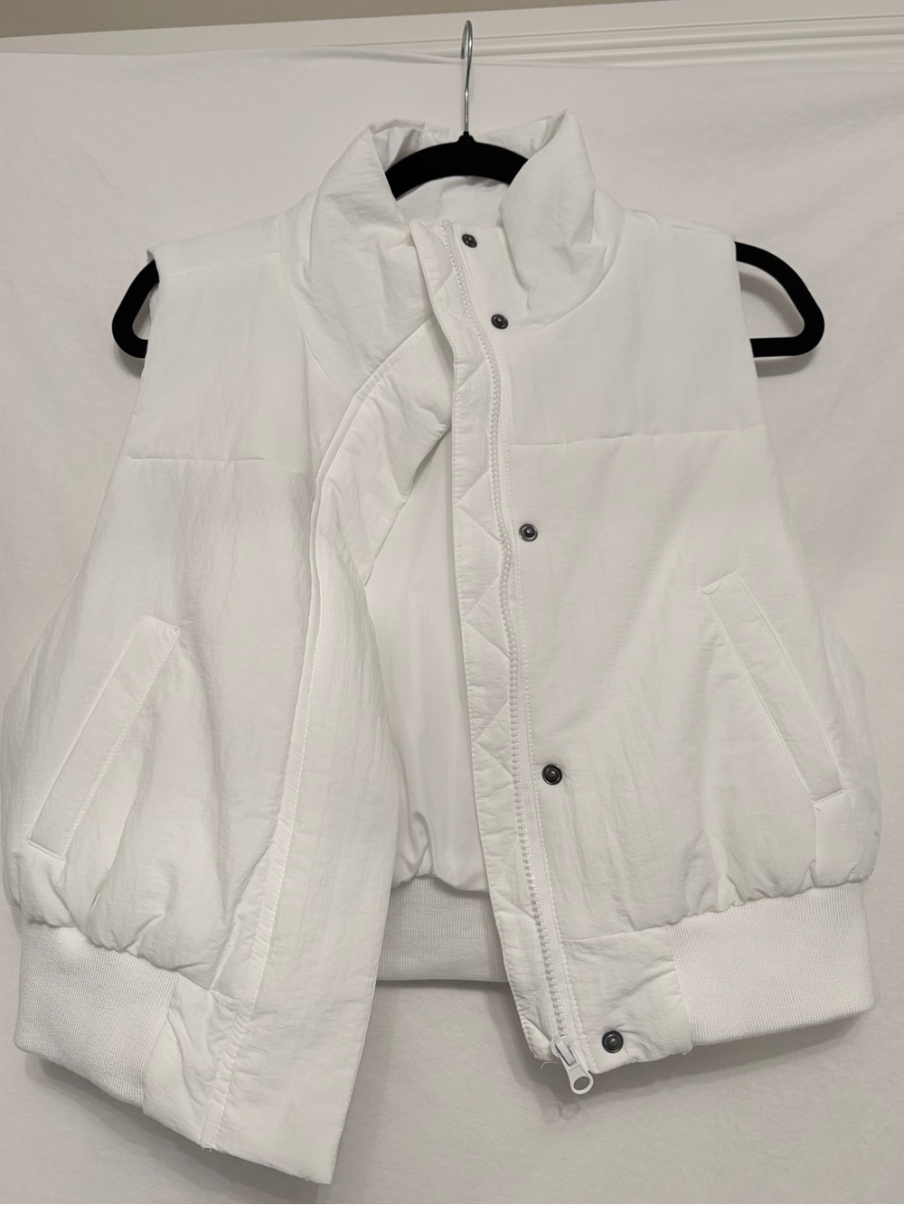 Thread & Supply White Quilted Puffer Vest